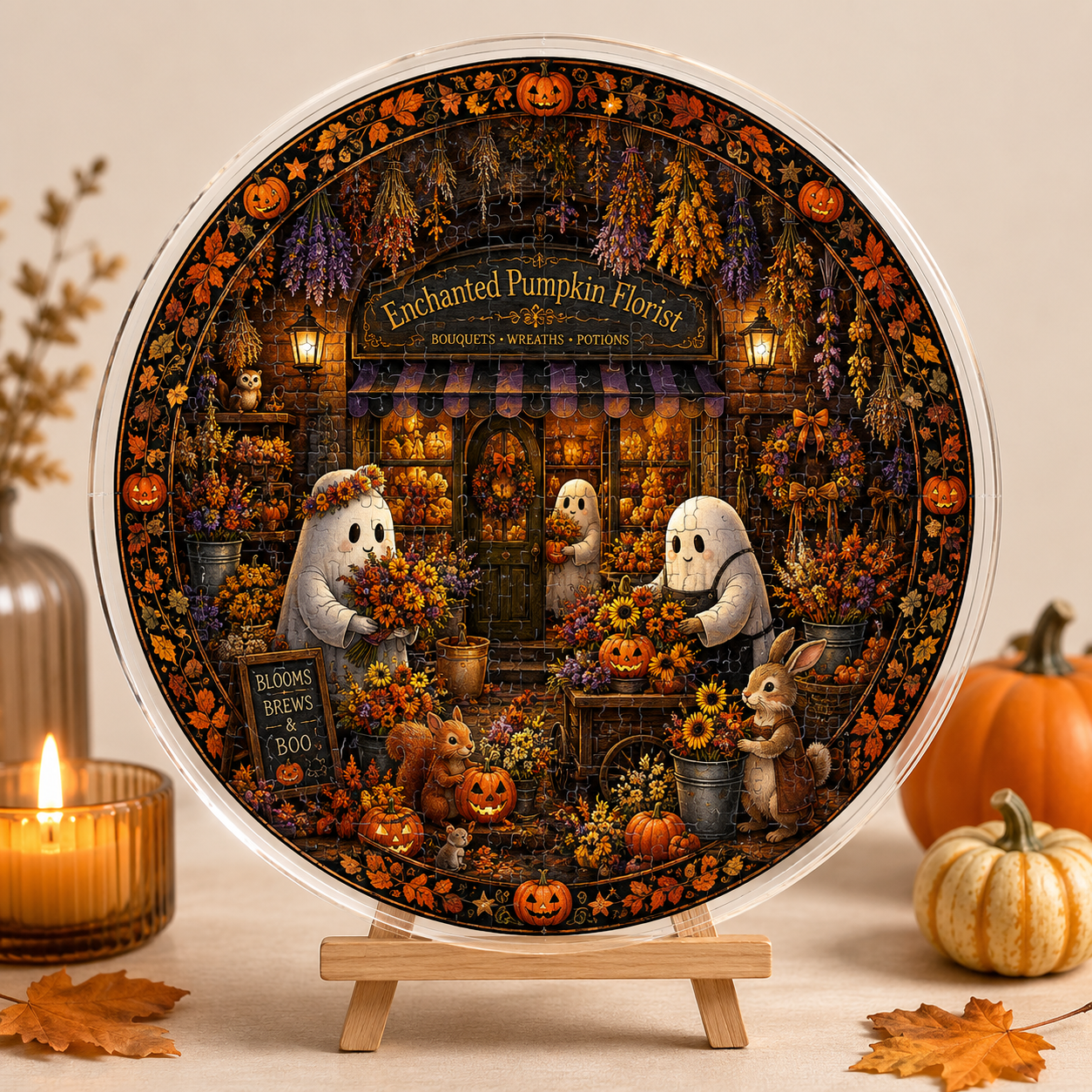 Halloween Acrylic Jigsaw Puzzle Suncatcher - 40