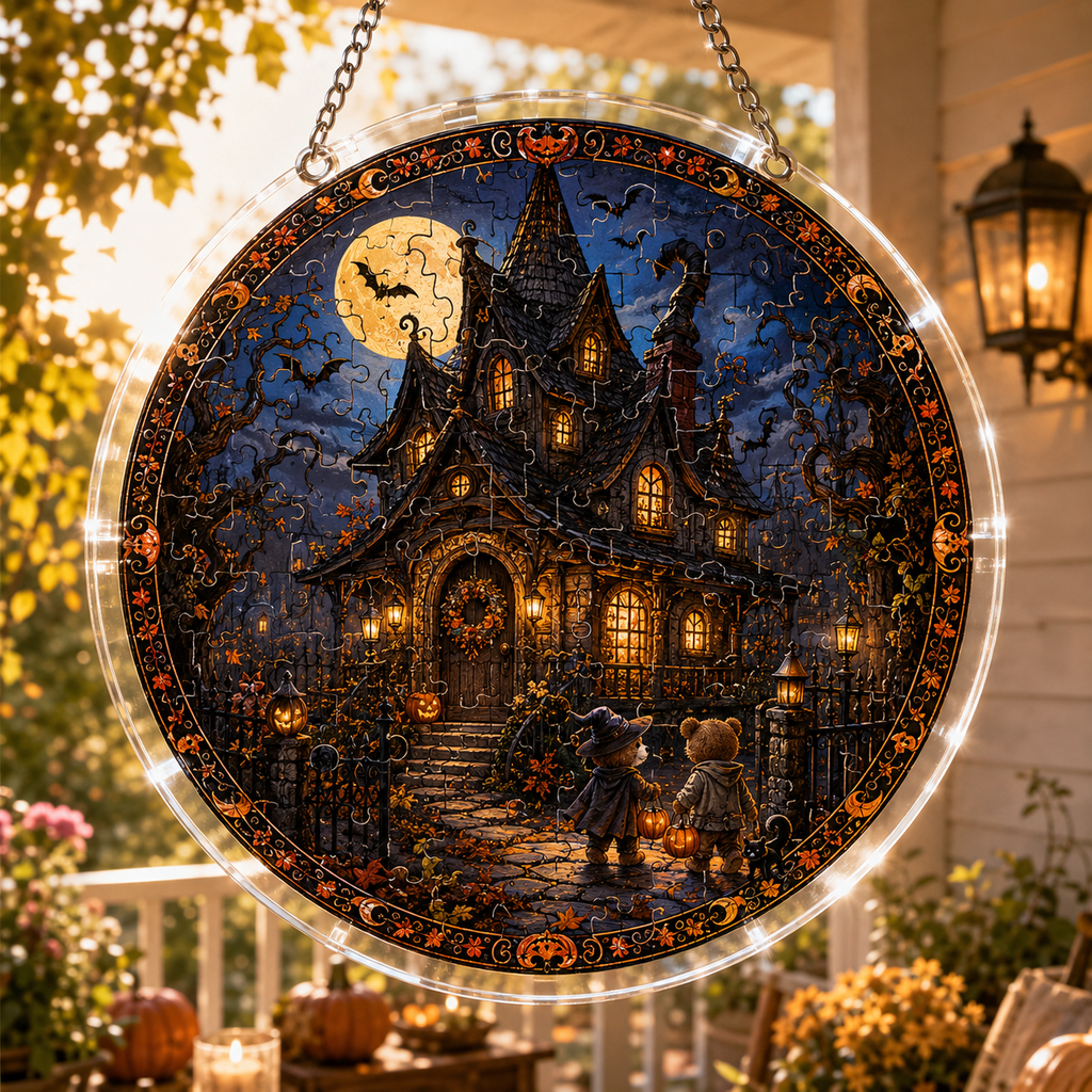 Halloween Acrylic Jigsaw Puzzle Suncatcher - 41