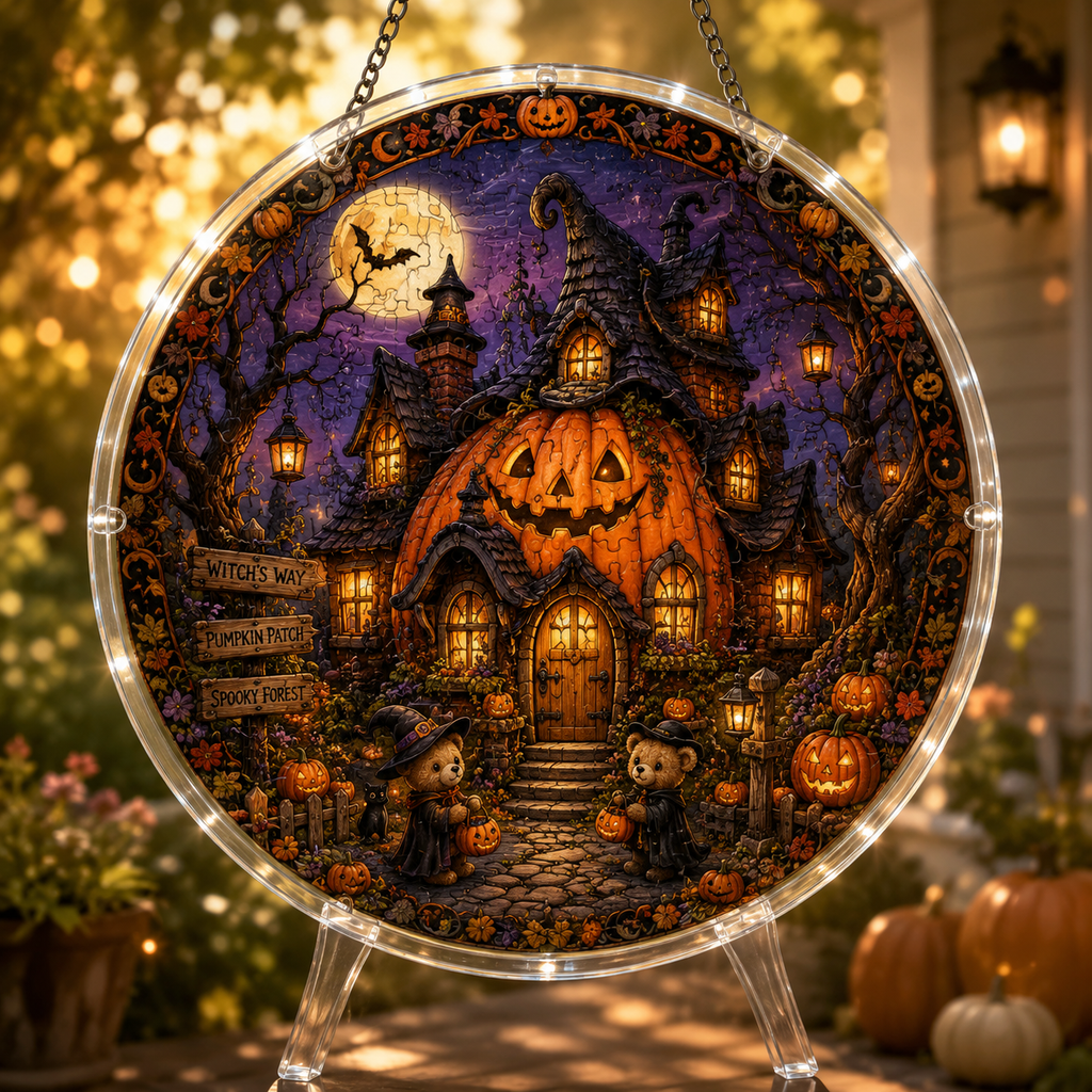Halloween Acrylic Jigsaw Puzzle Suncatcher - 43