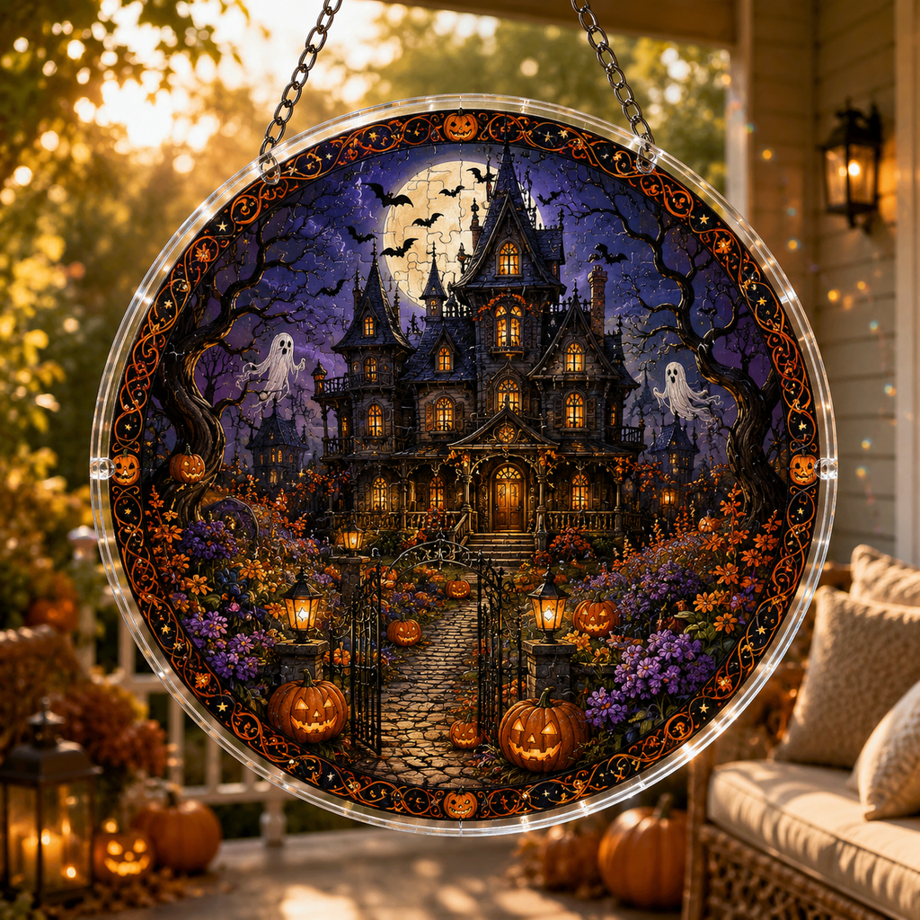 Halloween Acrylic Jigsaw Puzzle Suncatcher - 44