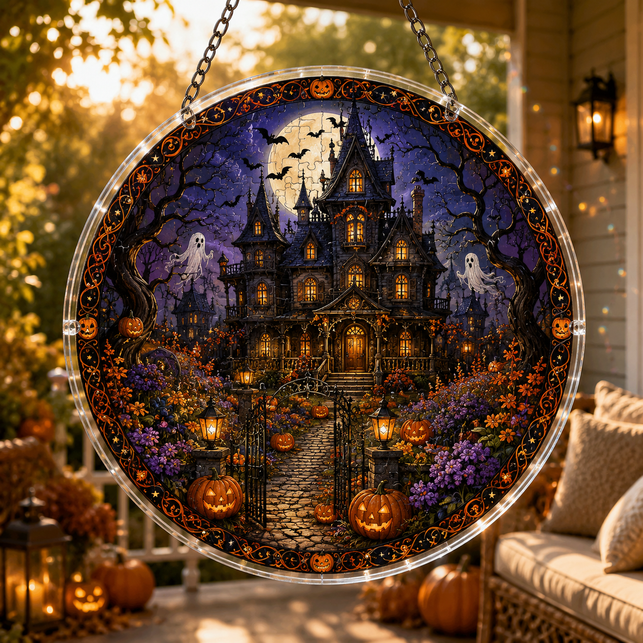 Halloween Acrylic Jigsaw Puzzle Suncatcher - 44
