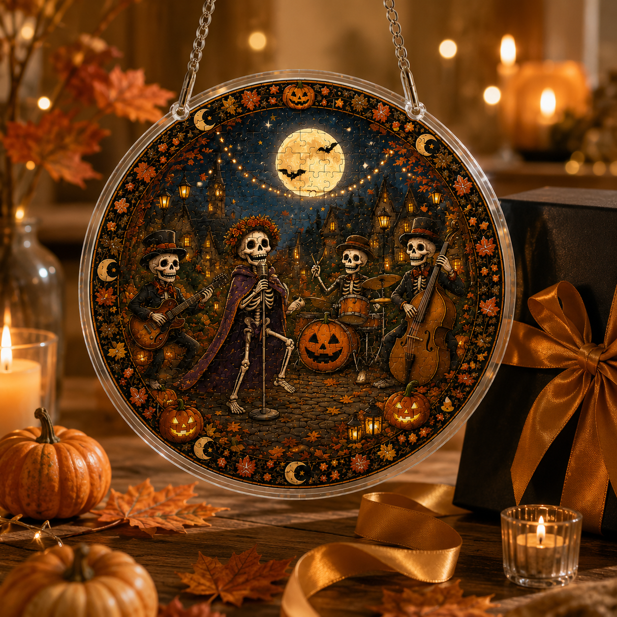 Halloween Acrylic Jigsaw Puzzle Suncatcher - 11