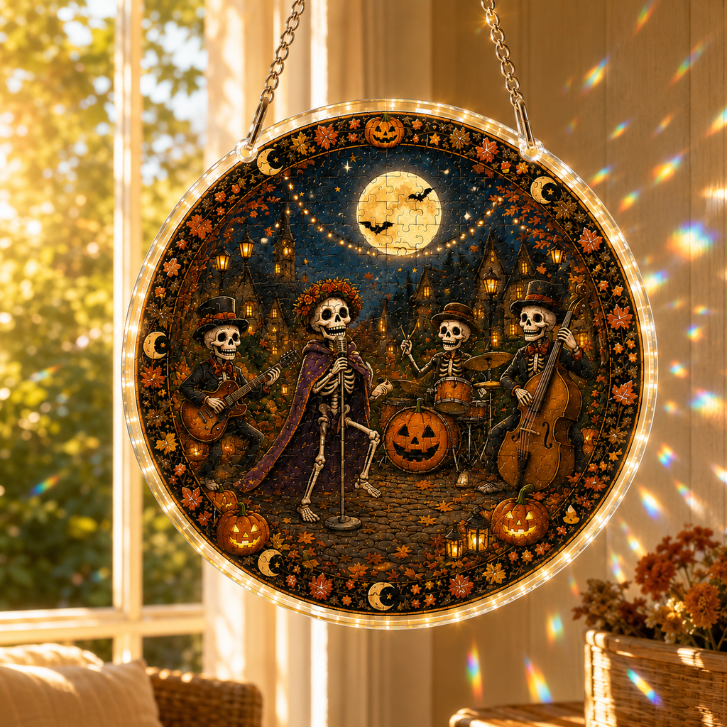 Halloween Acrylic Jigsaw Puzzle Suncatcher - 11