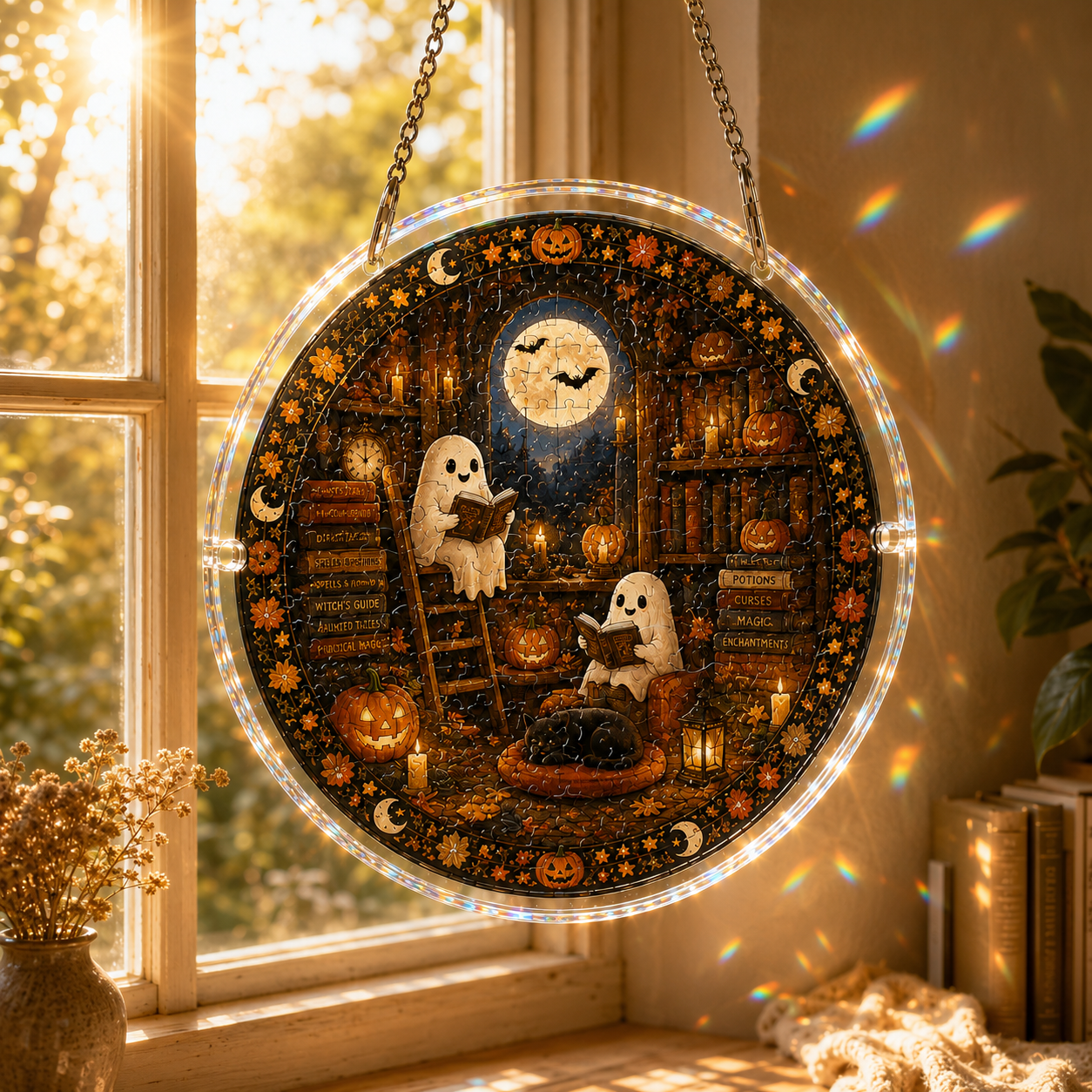 Halloween Acrylic Jigsaw Puzzle Suncatcher - 12