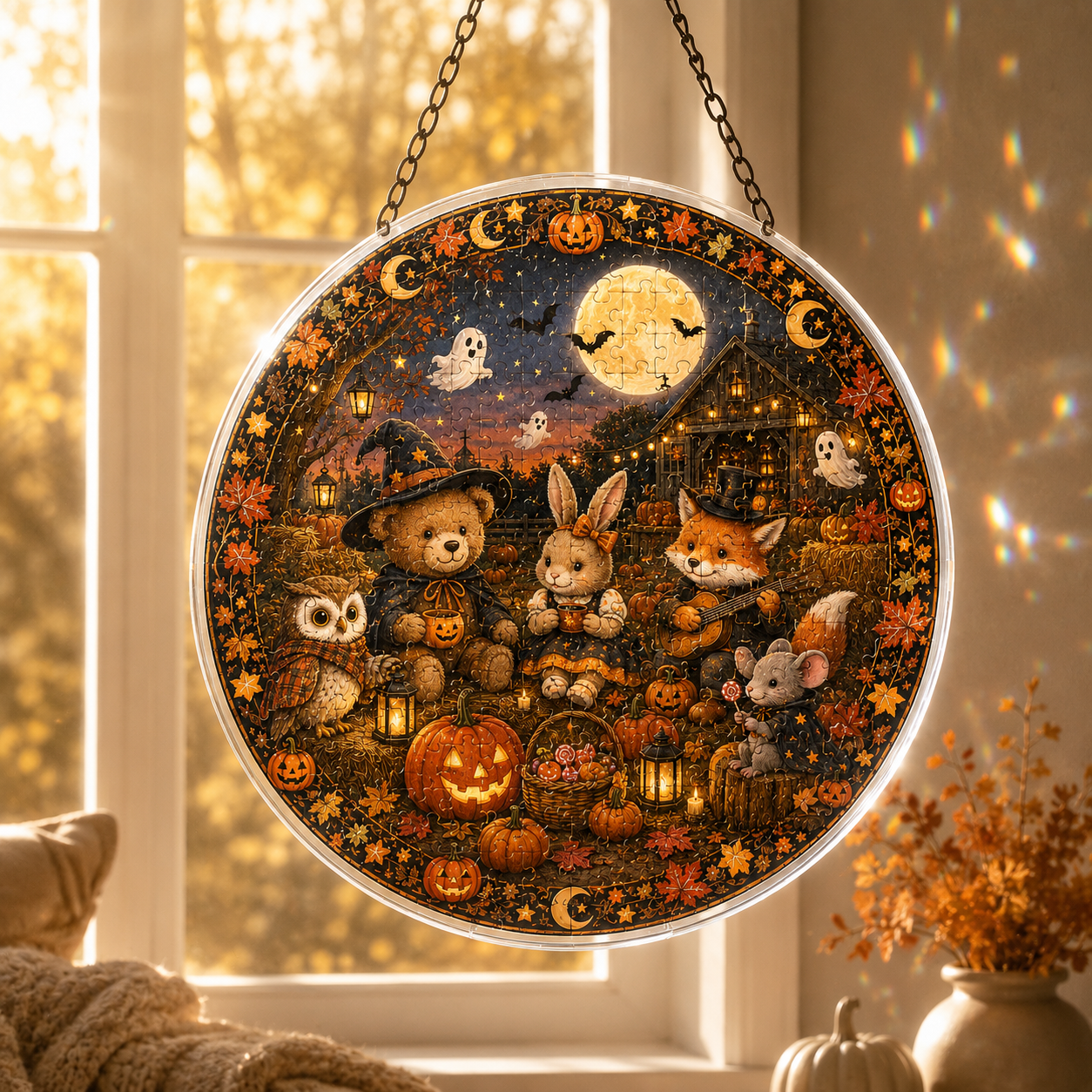 Halloween Acrylic Jigsaw Puzzle Suncatcher - 13
