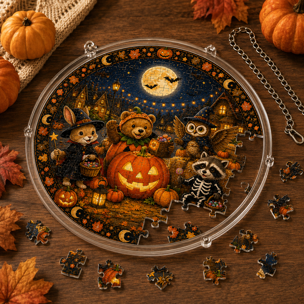 Halloween Acrylic Jigsaw Puzzle Suncatcher - 14