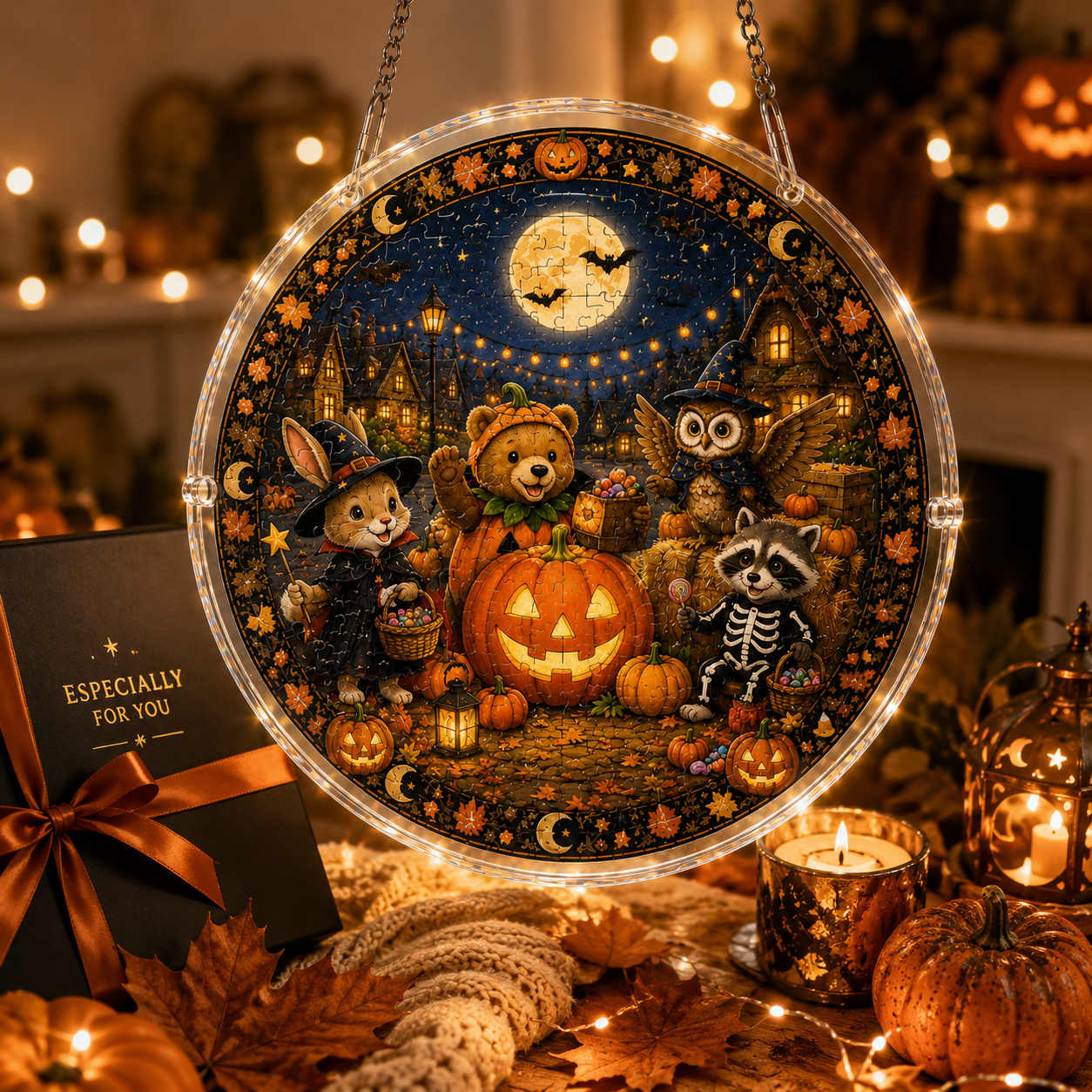 Halloween Acrylic Jigsaw Puzzle Suncatcher - 14