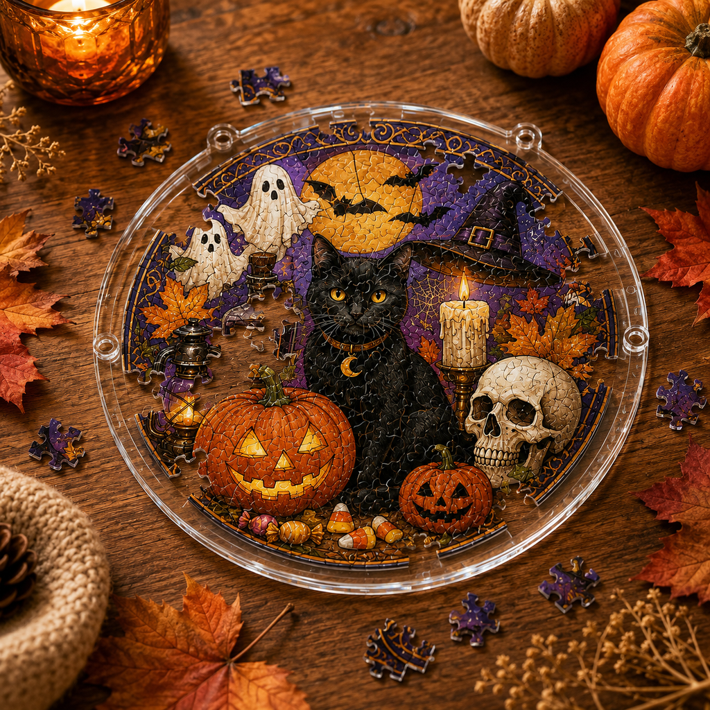 Halloween Acrylic Jigsaw Puzzle Suncatcher - 15