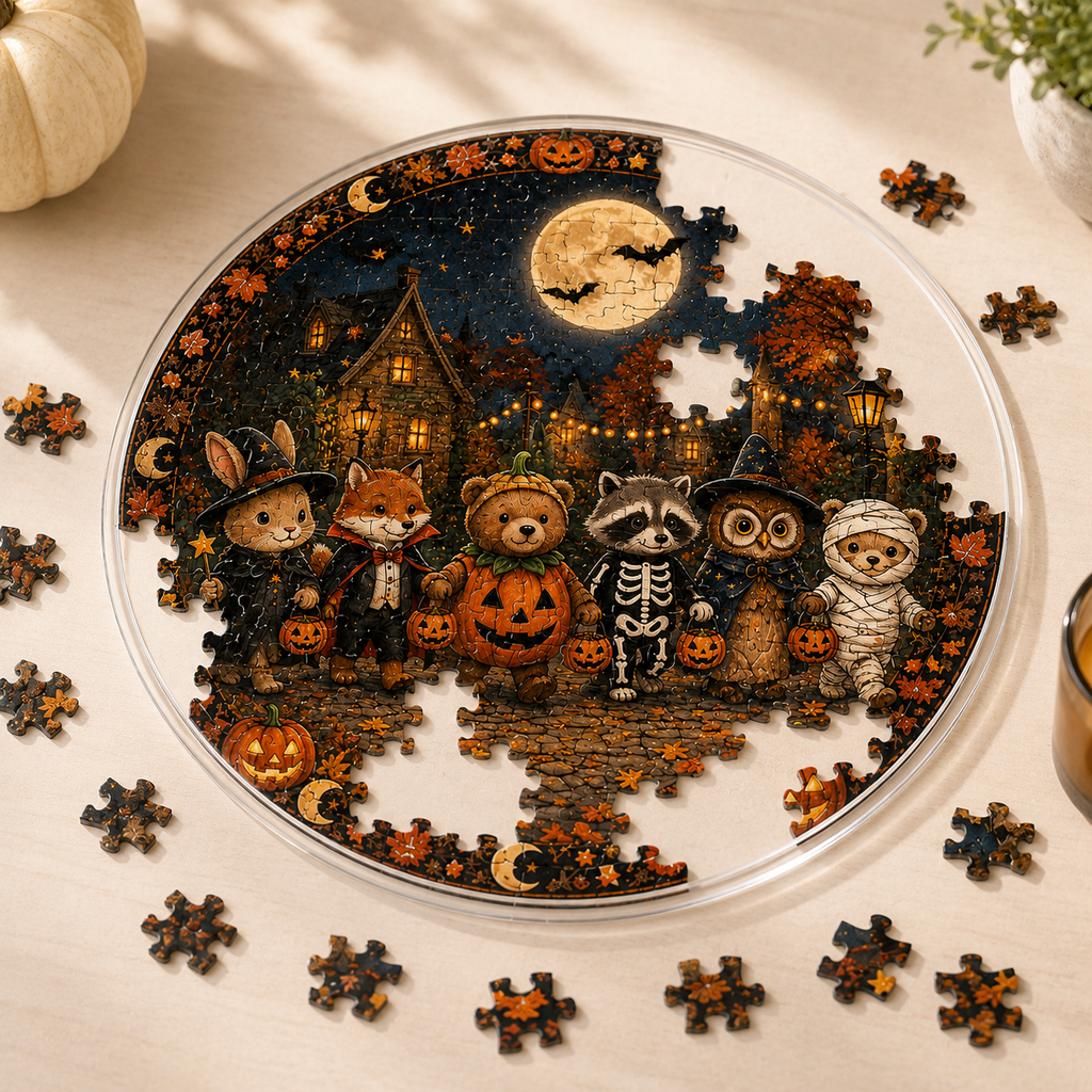 Halloween Acrylic Jigsaw Puzzle Suncatcher - 16