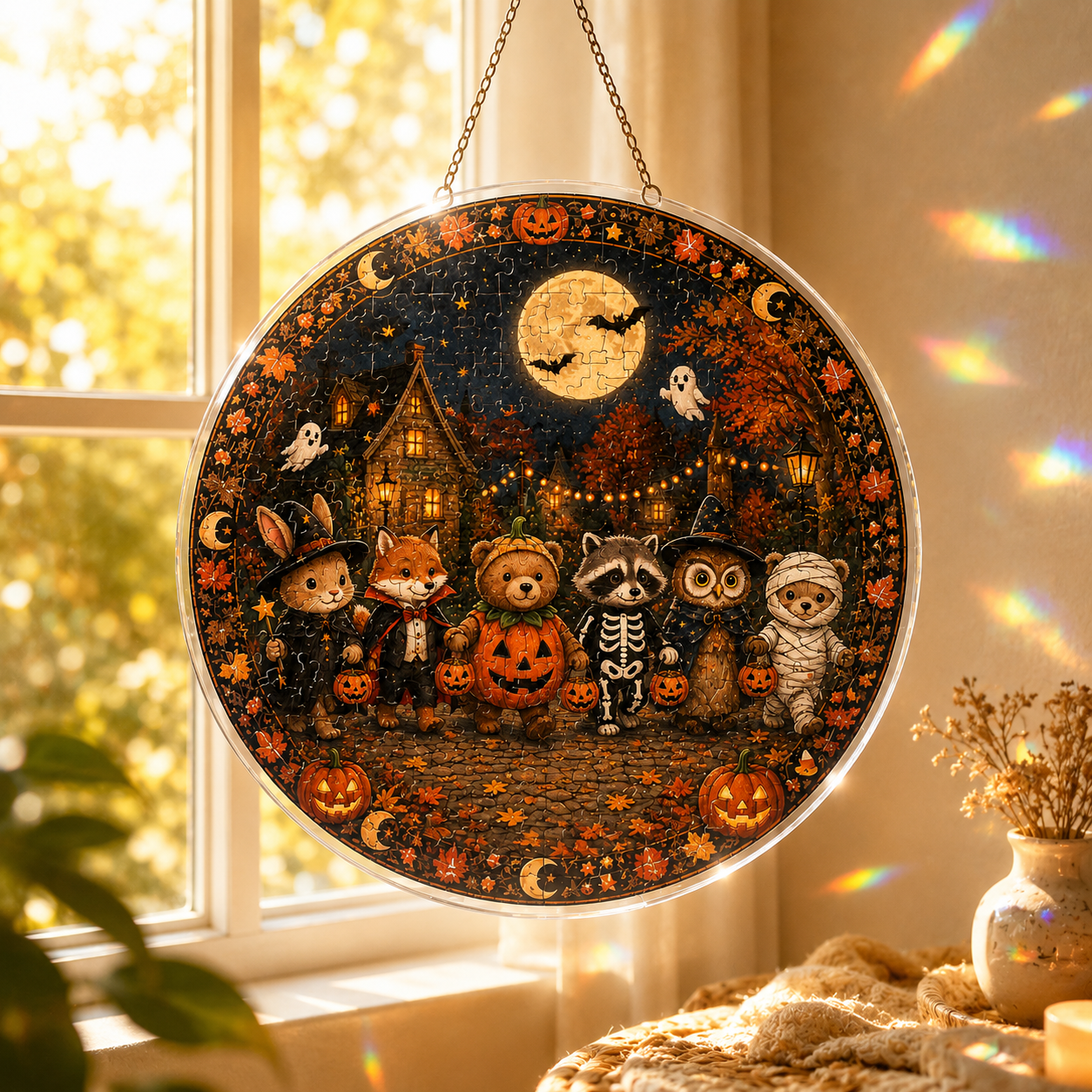 Halloween Acrylic Jigsaw Puzzle Suncatcher - 16
