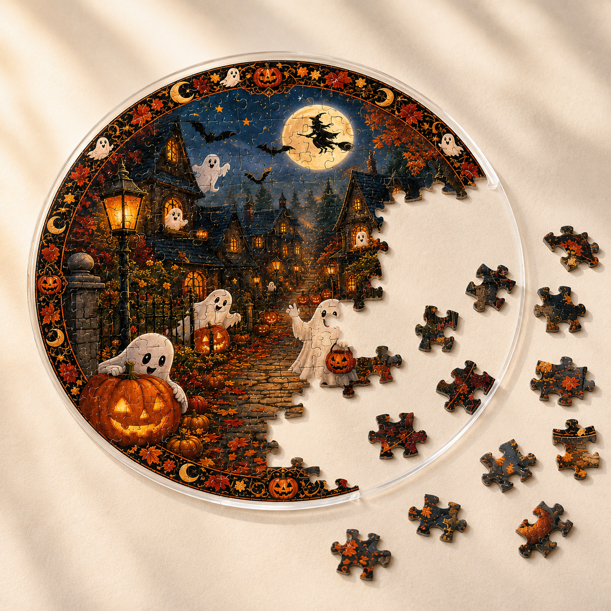 Halloween Acrylic Jigsaw Puzzle Suncatcher - 17