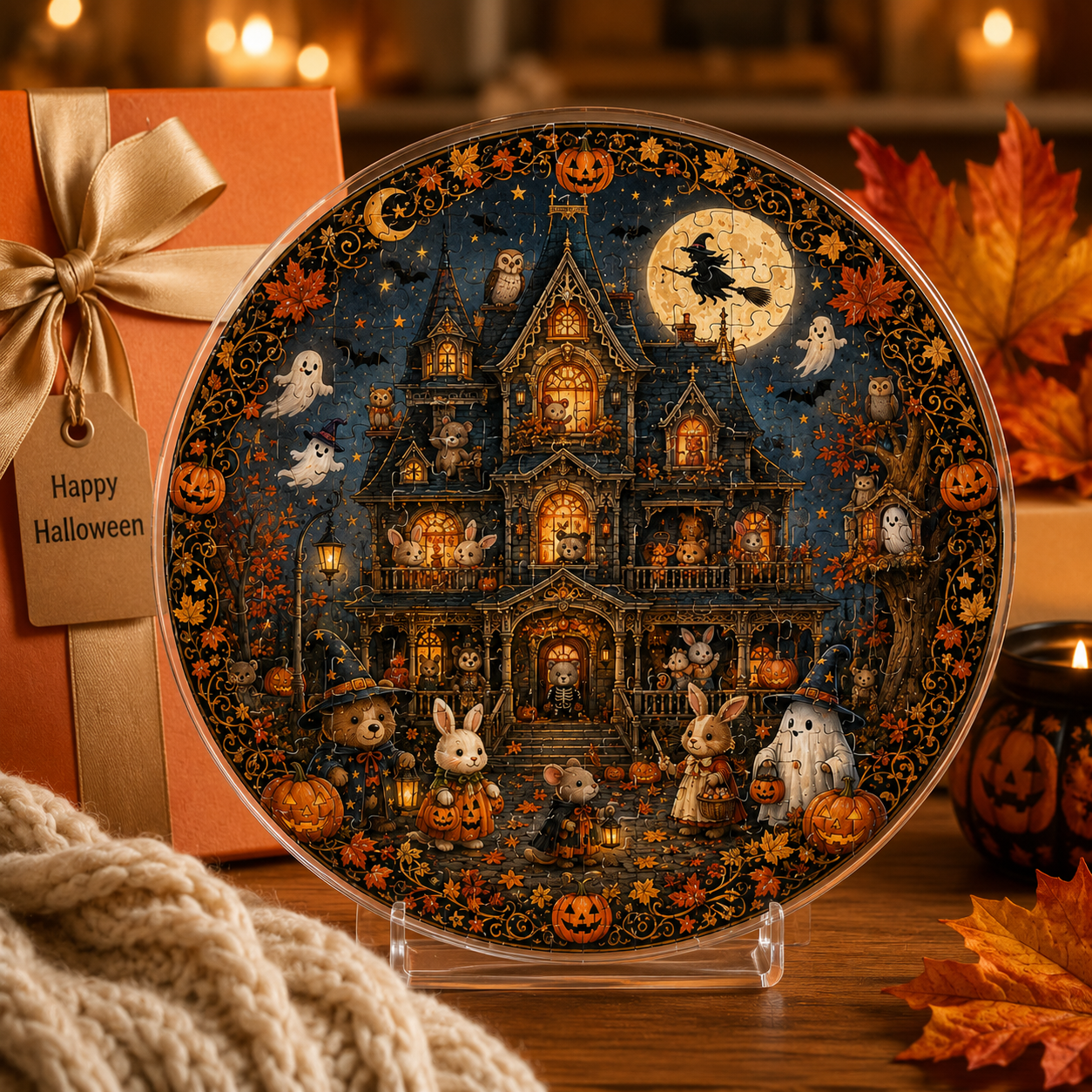 Halloween Acrylic Jigsaw Puzzle Suncatcher - 18
