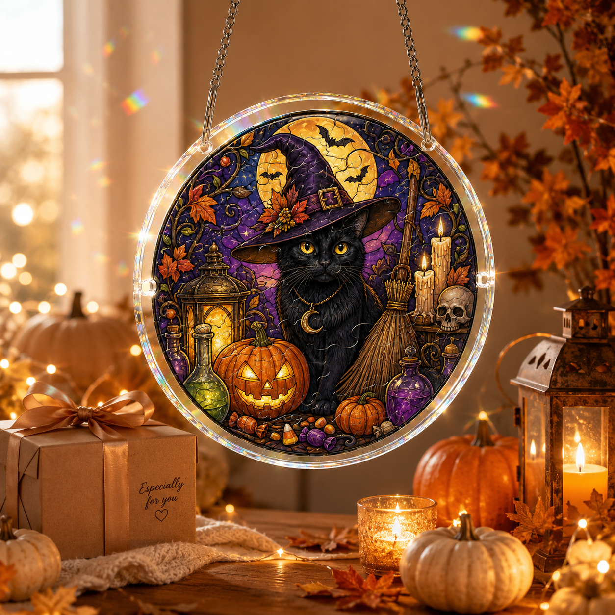 Halloween Acrylic Jigsaw Puzzle Suncatcher - 19