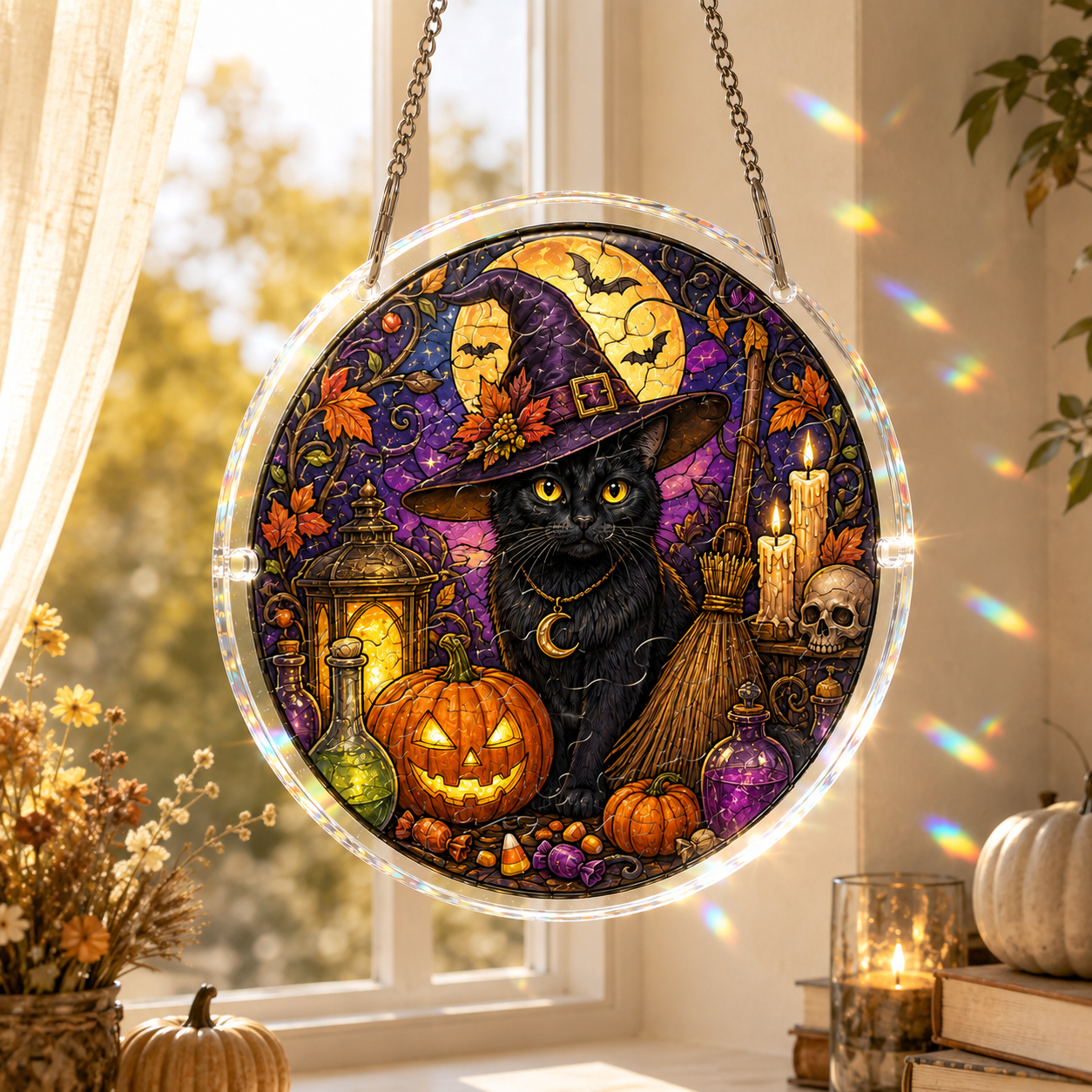 Halloween Acrylic Jigsaw Puzzle Suncatcher - 19