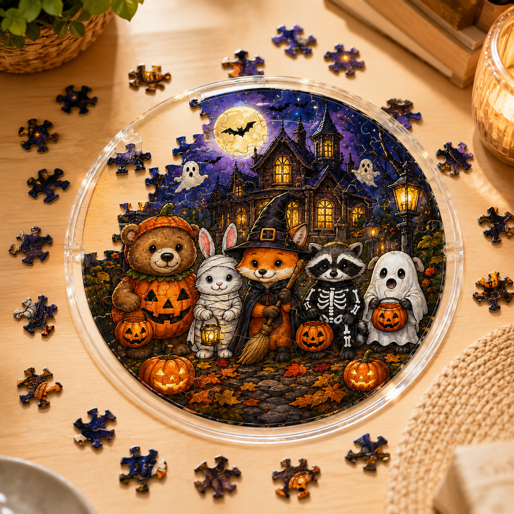 Halloween Acrylic Jigsaw Puzzle Suncatcher - 20