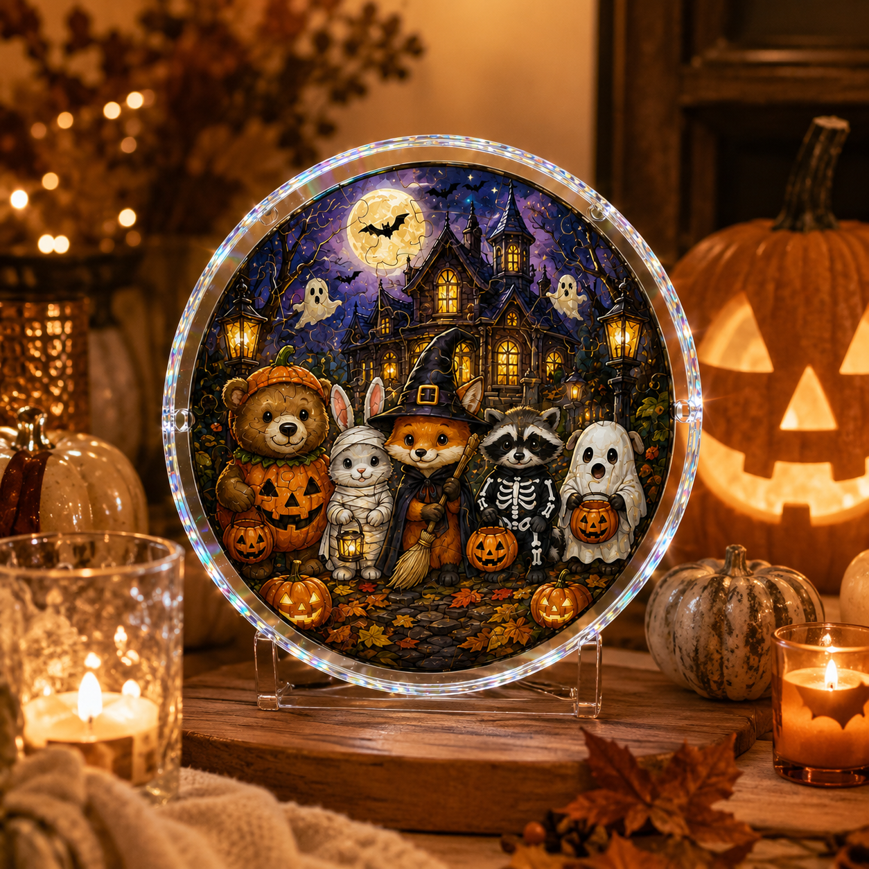 Halloween Acrylic Jigsaw Puzzle Suncatcher - 20