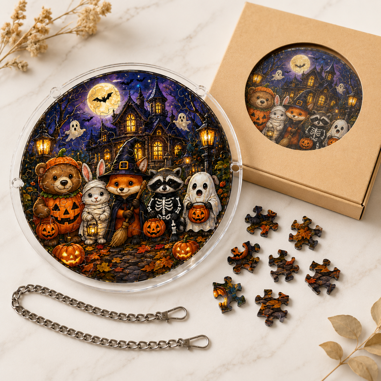 Halloween Acrylic Jigsaw Puzzle Suncatcher - 20