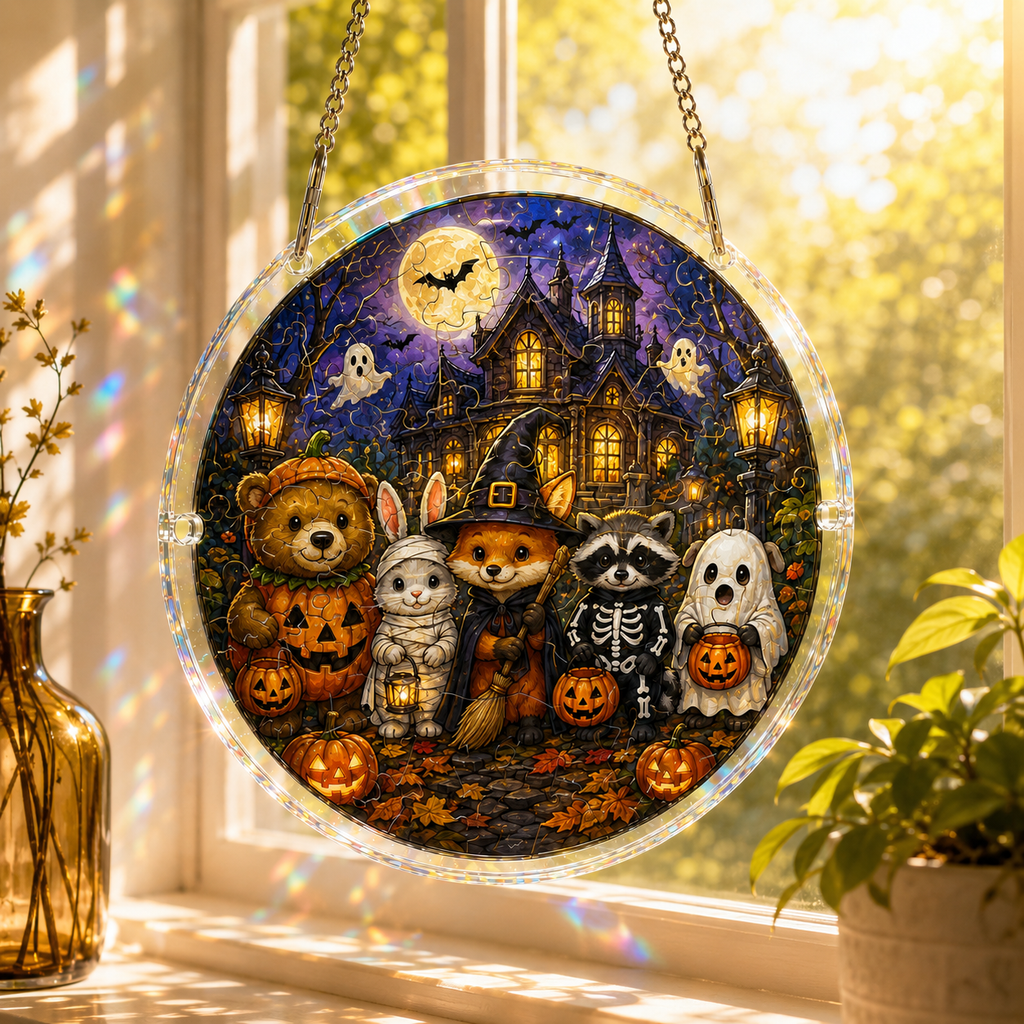 Halloween Acrylic Jigsaw Puzzle Suncatcher - 20