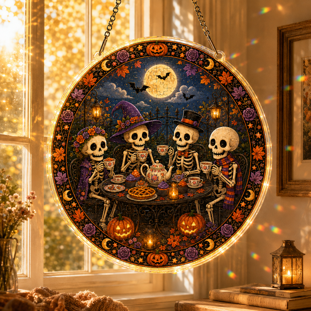 Halloween Acrylic Jigsaw Puzzle Suncatcher - 22