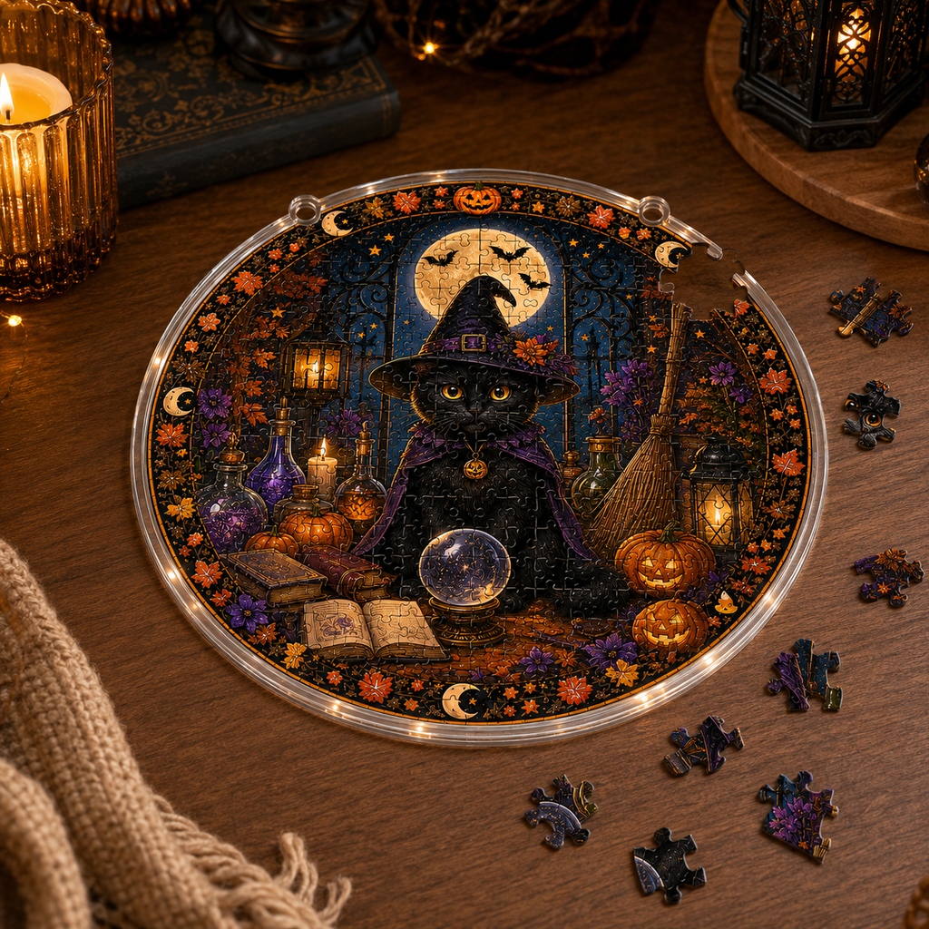 Halloween Acrylic Jigsaw Puzzle Suncatcher - 23