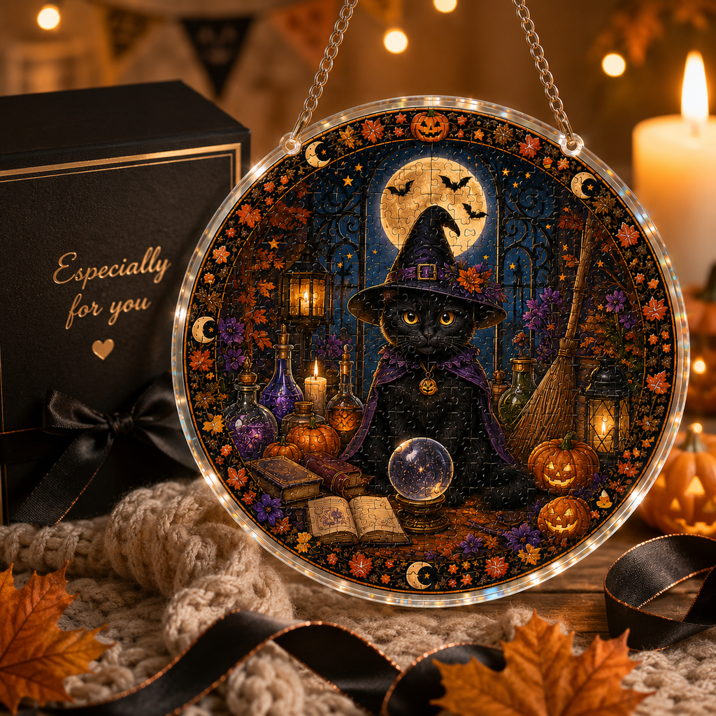 Halloween Acrylic Jigsaw Puzzle Suncatcher - 23