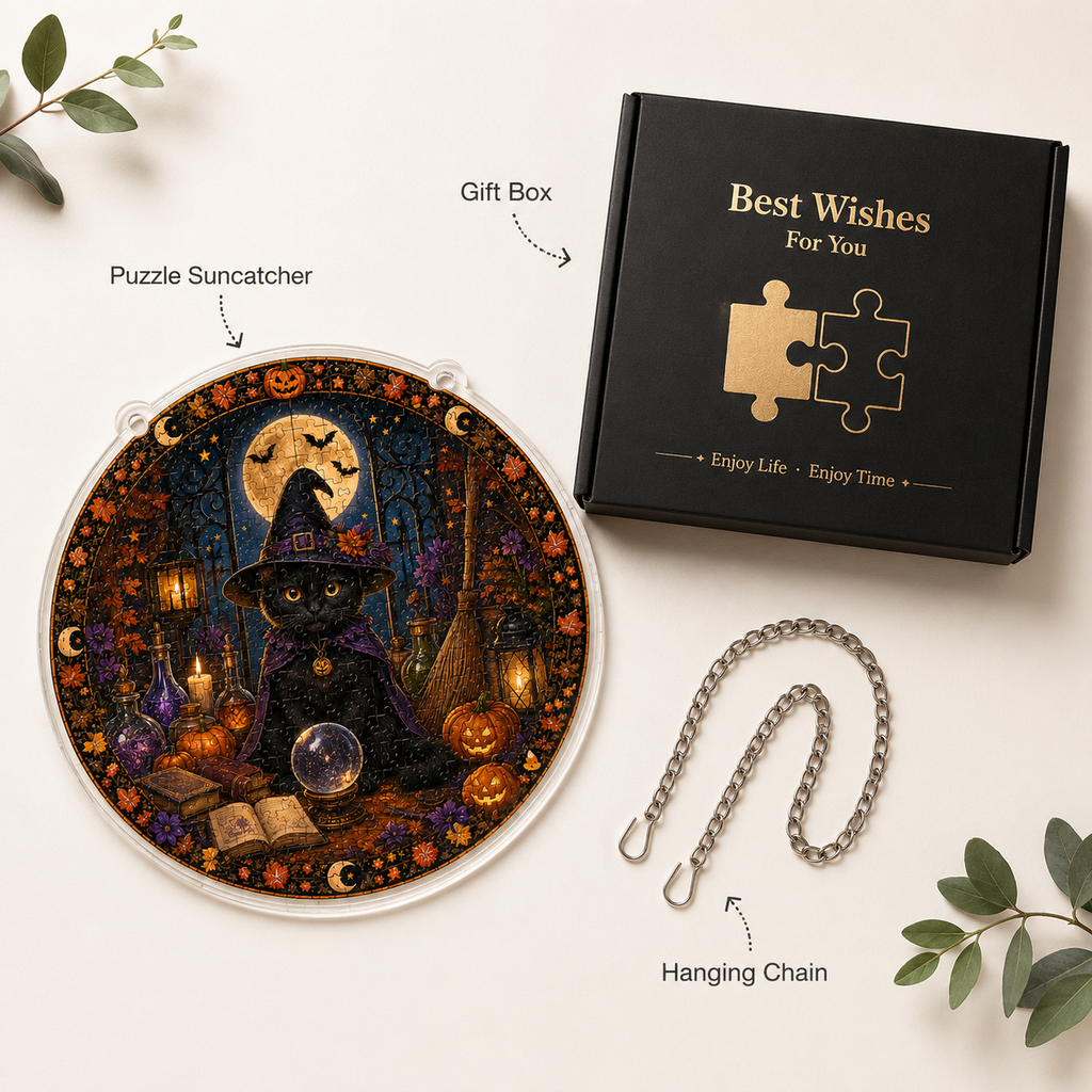 Halloween Acrylic Jigsaw Puzzle Suncatcher - 23
