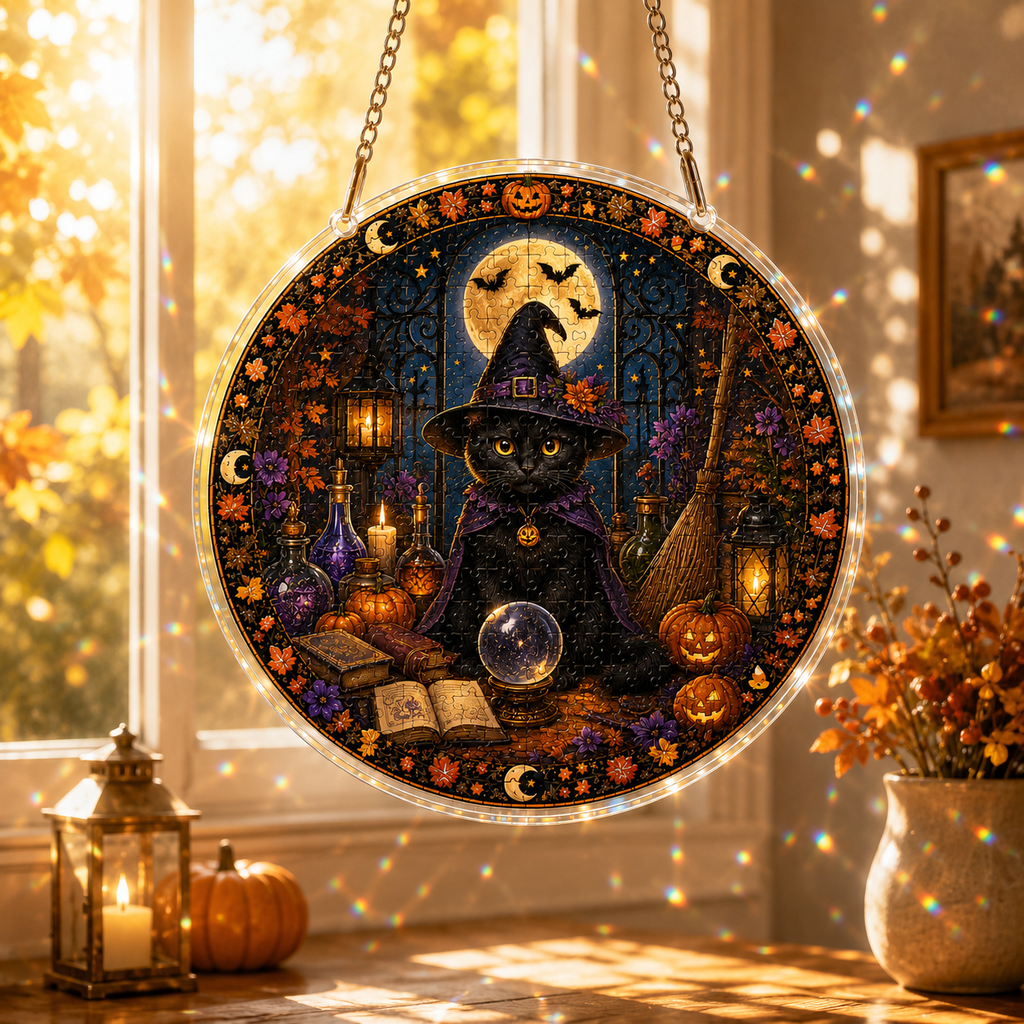 Halloween Acrylic Jigsaw Puzzle Suncatcher - 23