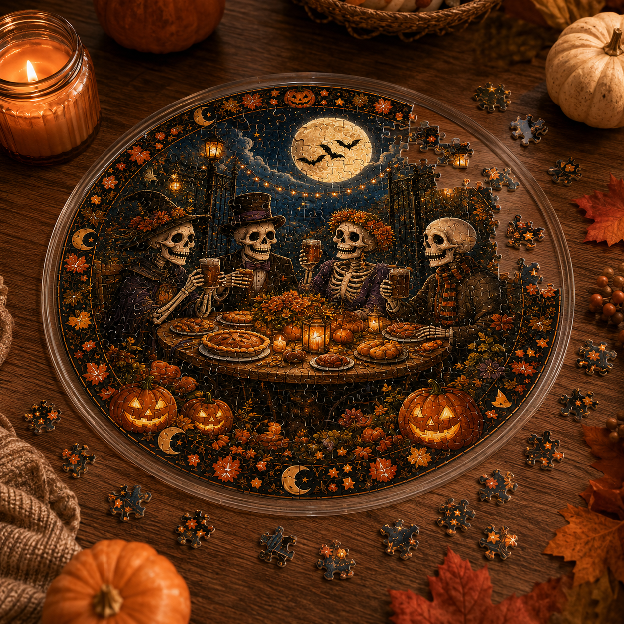Halloween Acrylic Jigsaw Puzzle Suncatcher - 24
