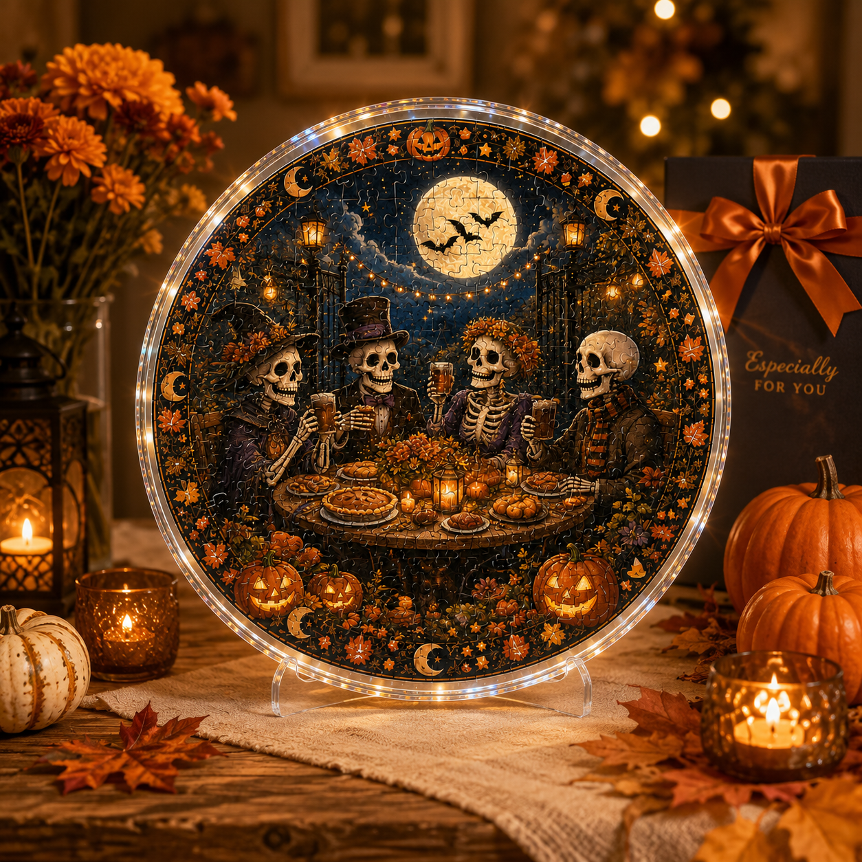 Halloween Acrylic Jigsaw Puzzle Suncatcher - 24