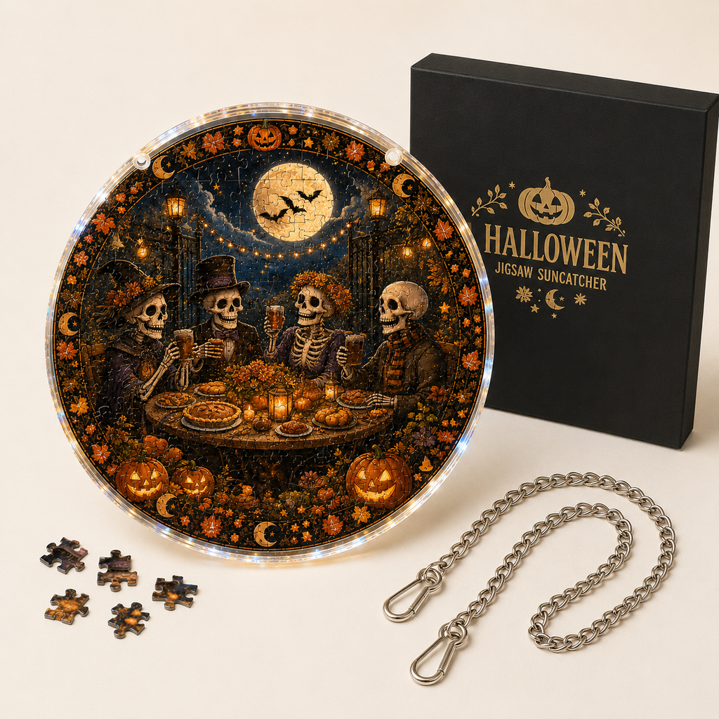Halloween Acrylic Jigsaw Puzzle Suncatcher - 24