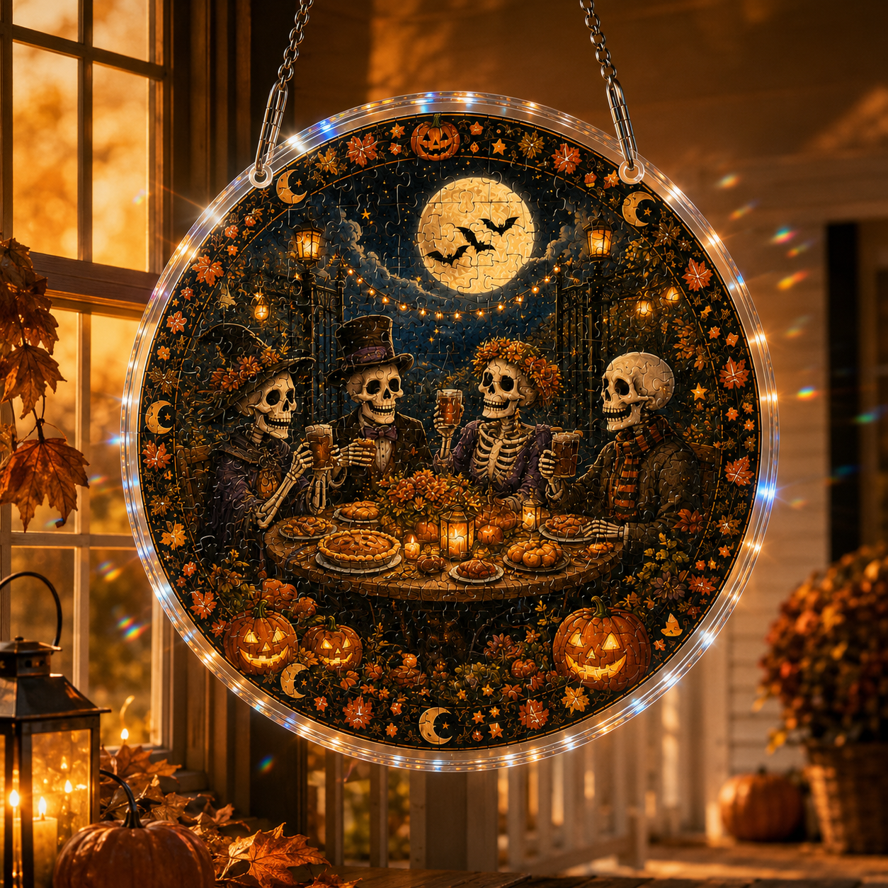Halloween Acrylic Jigsaw Puzzle Suncatcher - 24