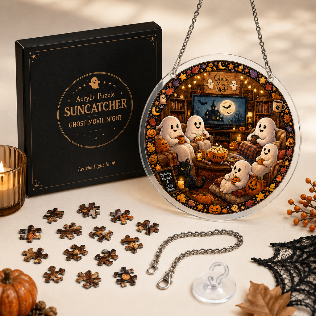 Halloween Acrylic Jigsaw Puzzle Suncatcher - 25