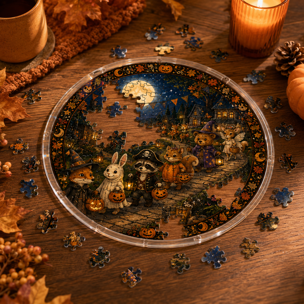 Halloween Acrylic Jigsaw Puzzle Suncatcher - 32