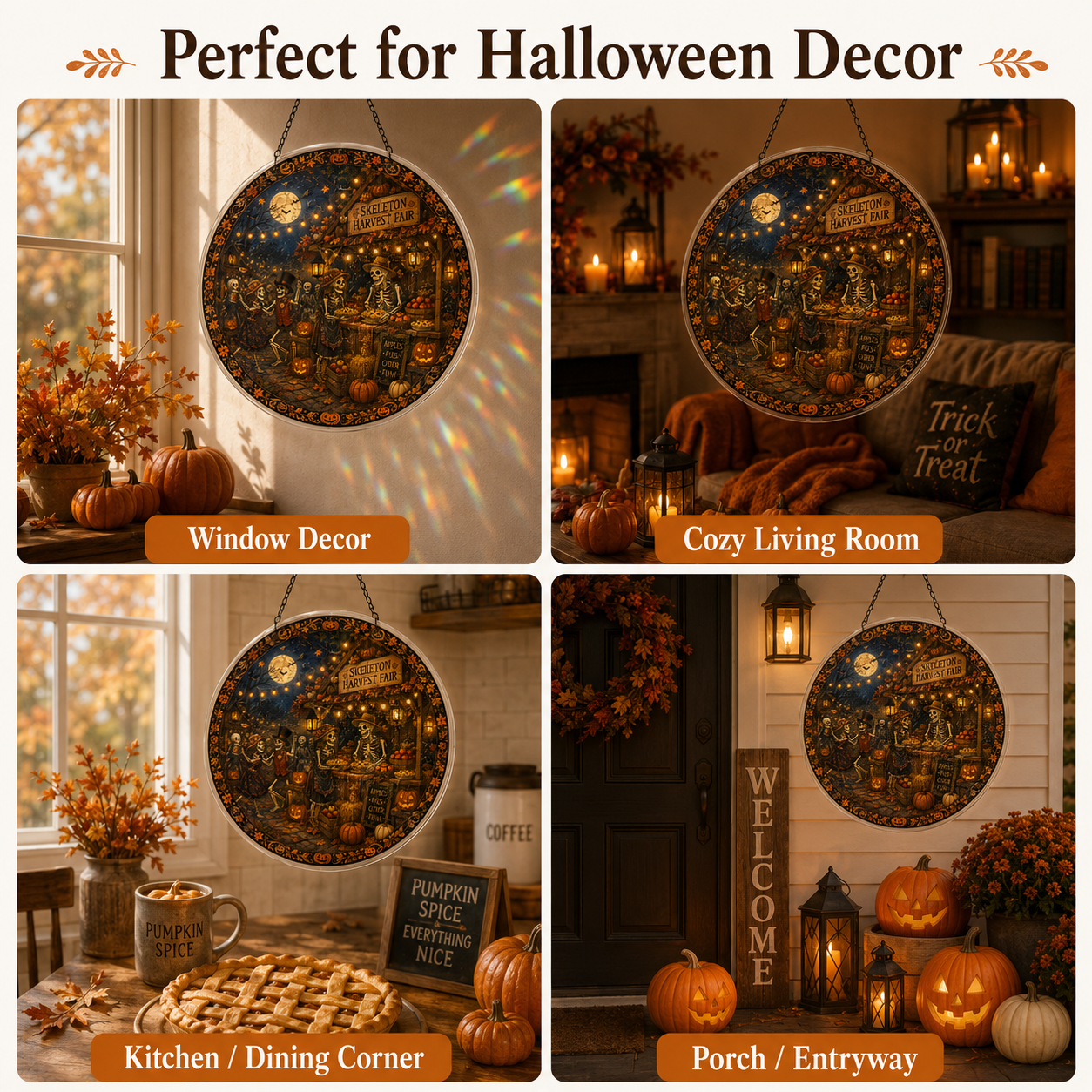 Halloween Acrylic Jigsaw Puzzle Suncatcher - 33