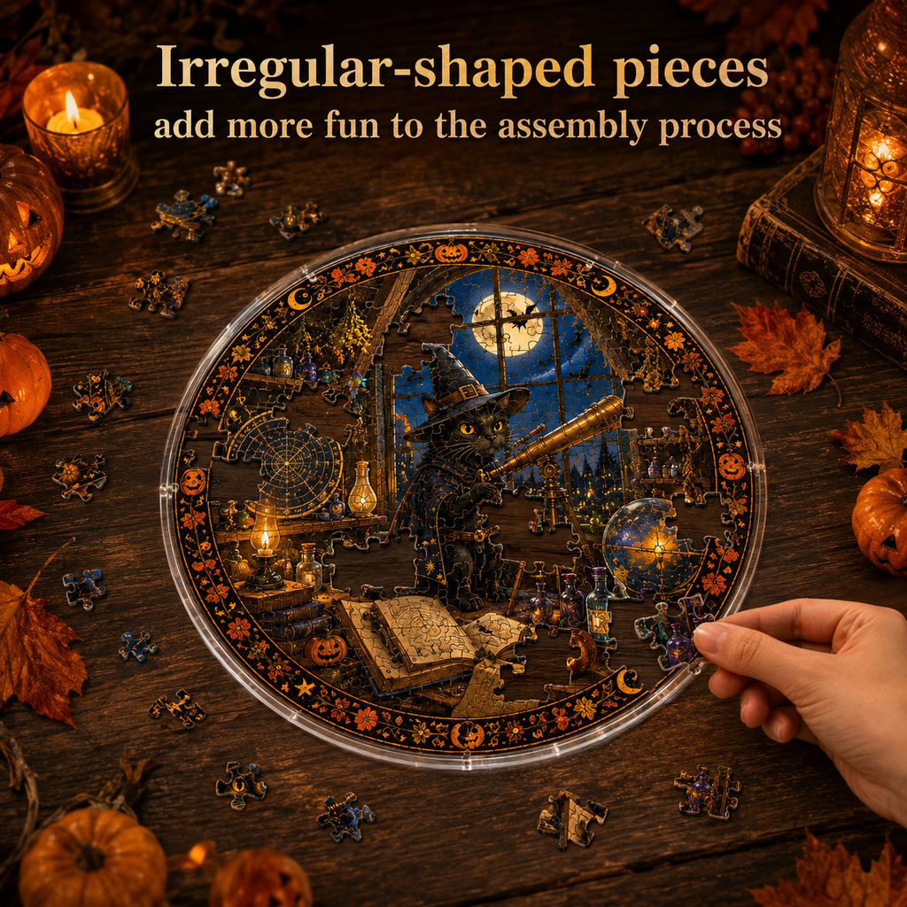 Halloween Acrylic Jigsaw Puzzle Suncatcher - 34