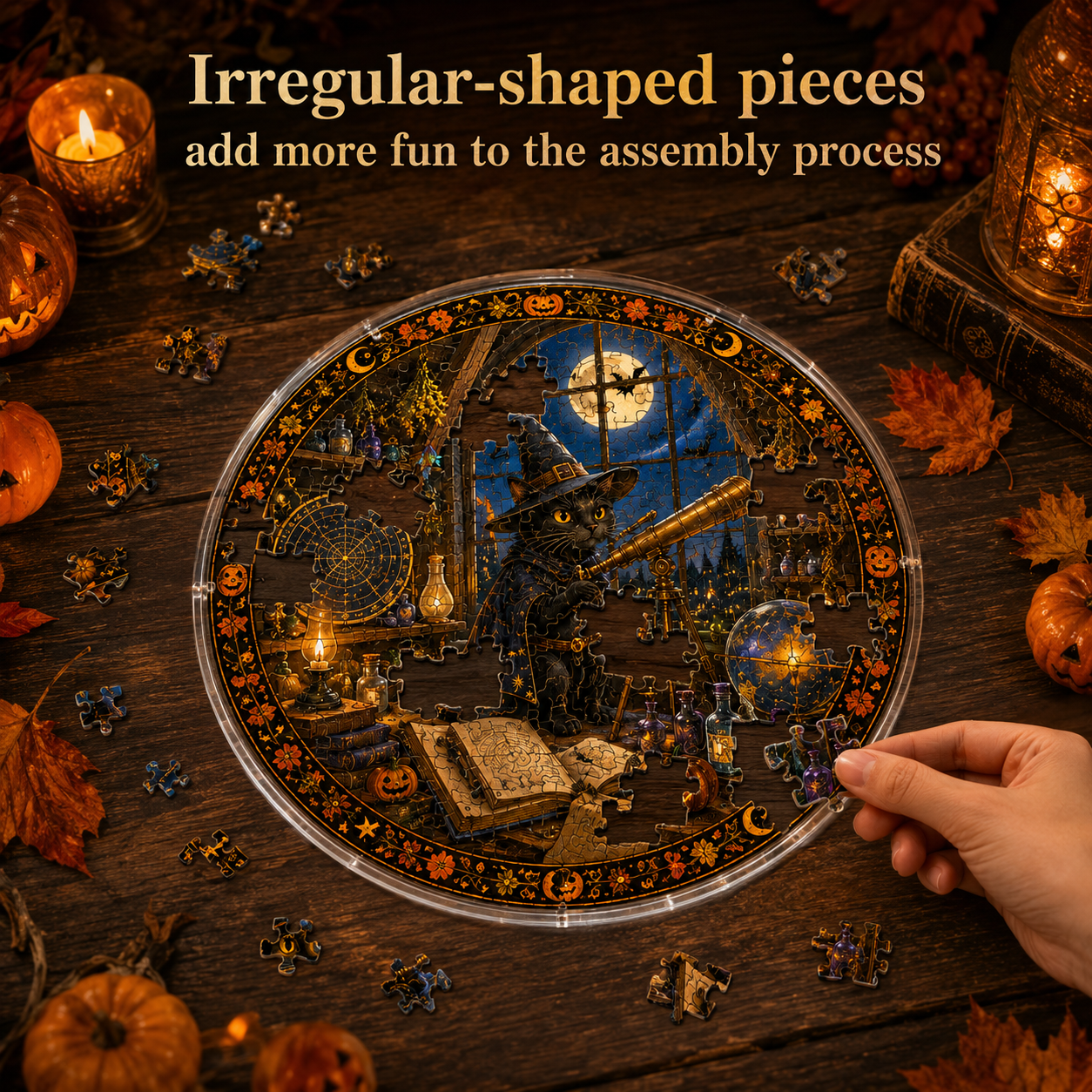 Halloween Acrylic Jigsaw Puzzle Suncatcher - 34