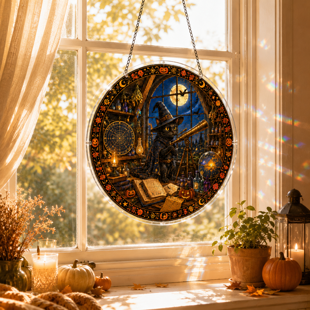 Halloween Acrylic Jigsaw Puzzle Suncatcher - 34