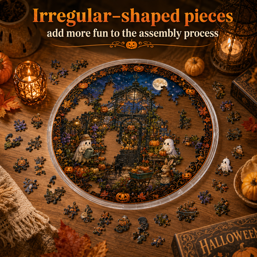 Halloween Acrylic Jigsaw Puzzle Suncatcher - 35