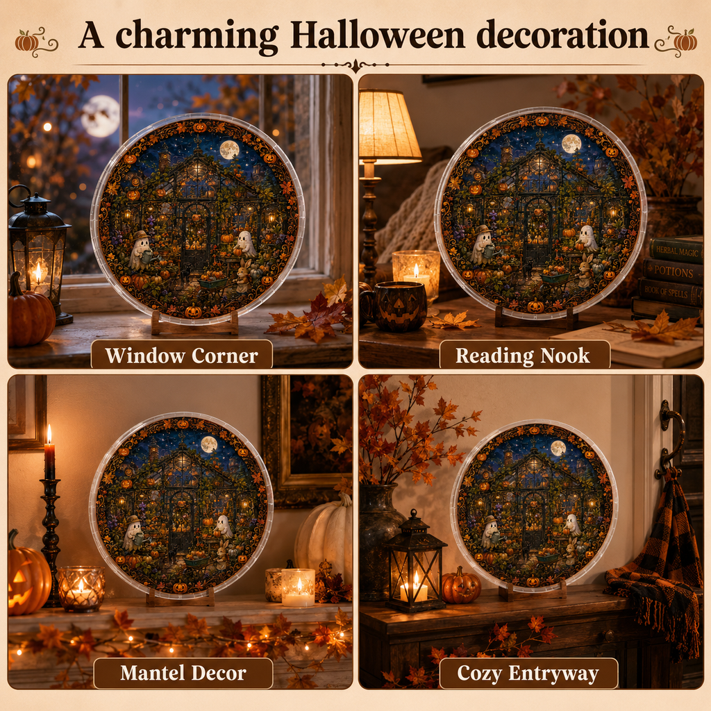 Halloween Acrylic Jigsaw Puzzle Suncatcher - 35