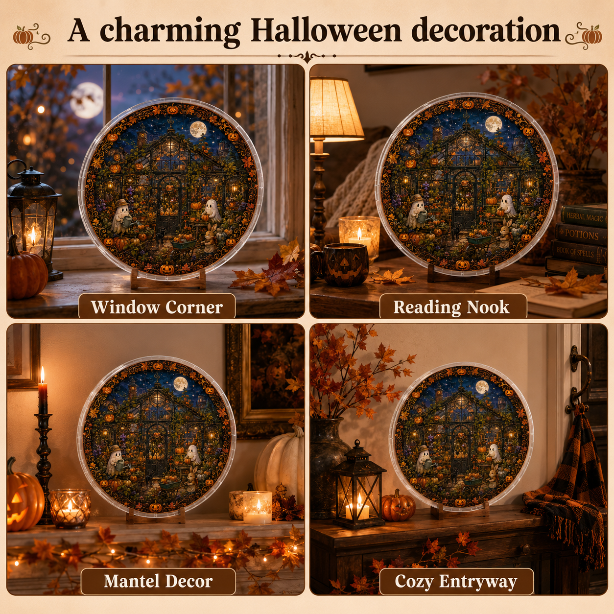 Halloween Acrylic Jigsaw Puzzle Suncatcher - 35