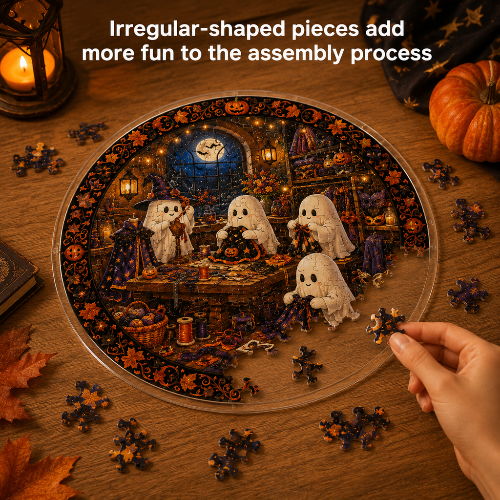 Halloween Acrylic Jigsaw Puzzle Suncatcher - 36