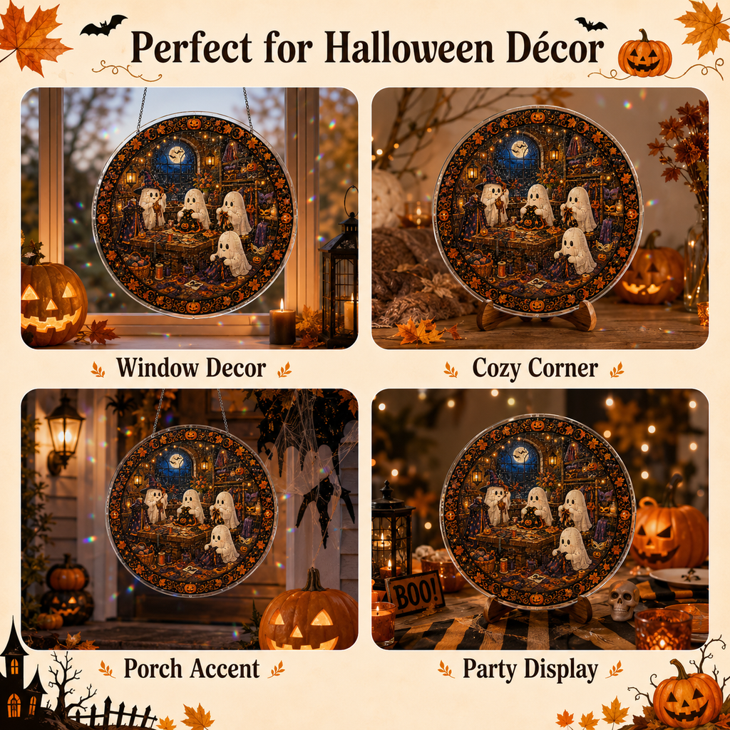 Halloween Acrylic Jigsaw Puzzle Suncatcher - 36