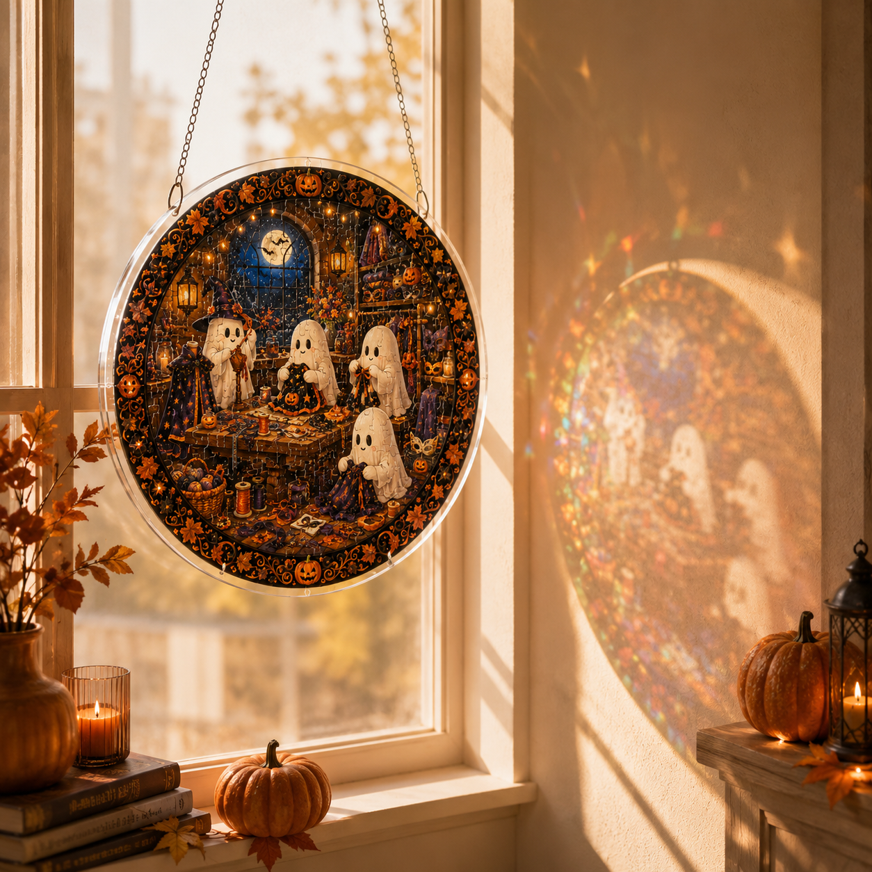 Halloween Acrylic Jigsaw Puzzle Suncatcher - 36