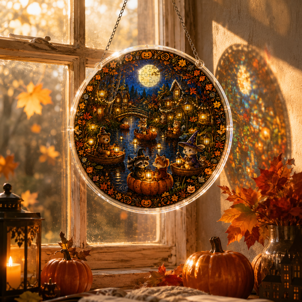Halloween Acrylic Jigsaw Puzzle Suncatcher - 37