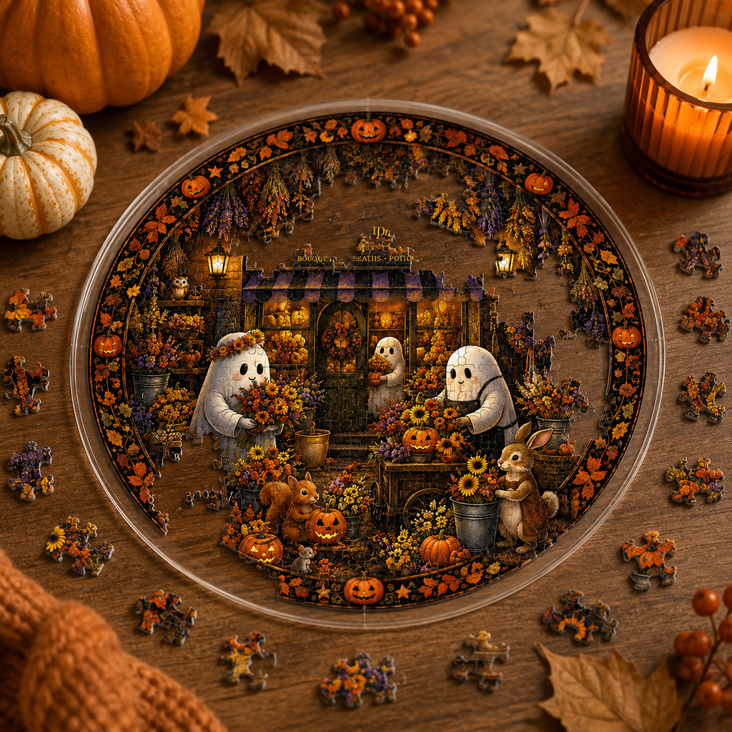 Halloween Acrylic Jigsaw Puzzle Suncatcher - 40