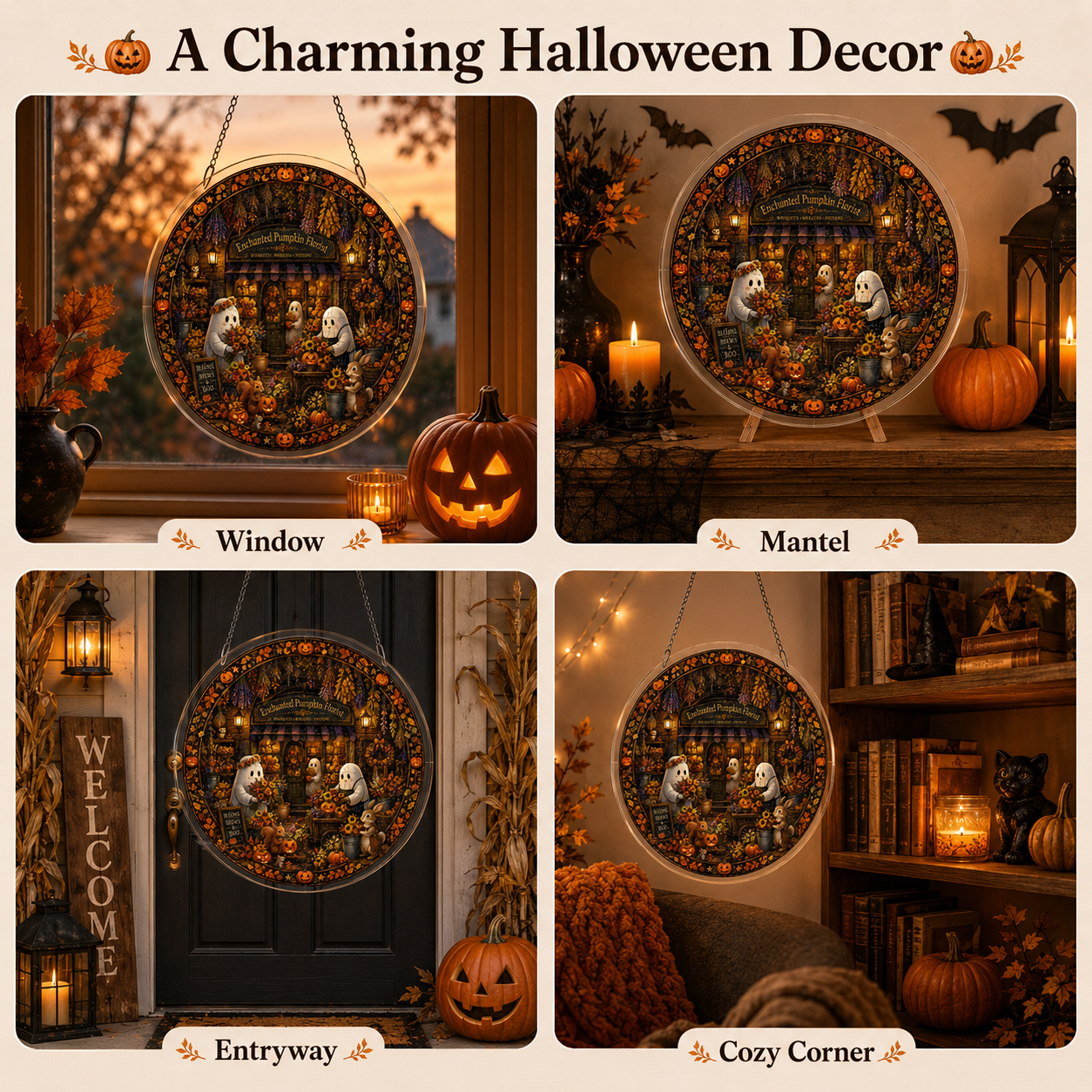 Halloween Acrylic Jigsaw Puzzle Suncatcher - 40