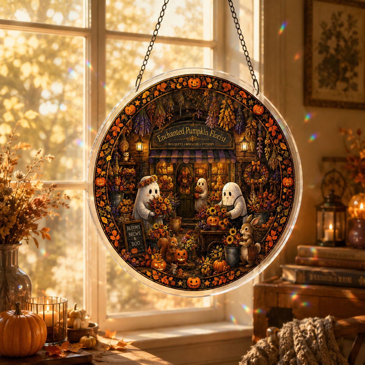 Halloween Acrylic Jigsaw Puzzle Suncatcher - 40
