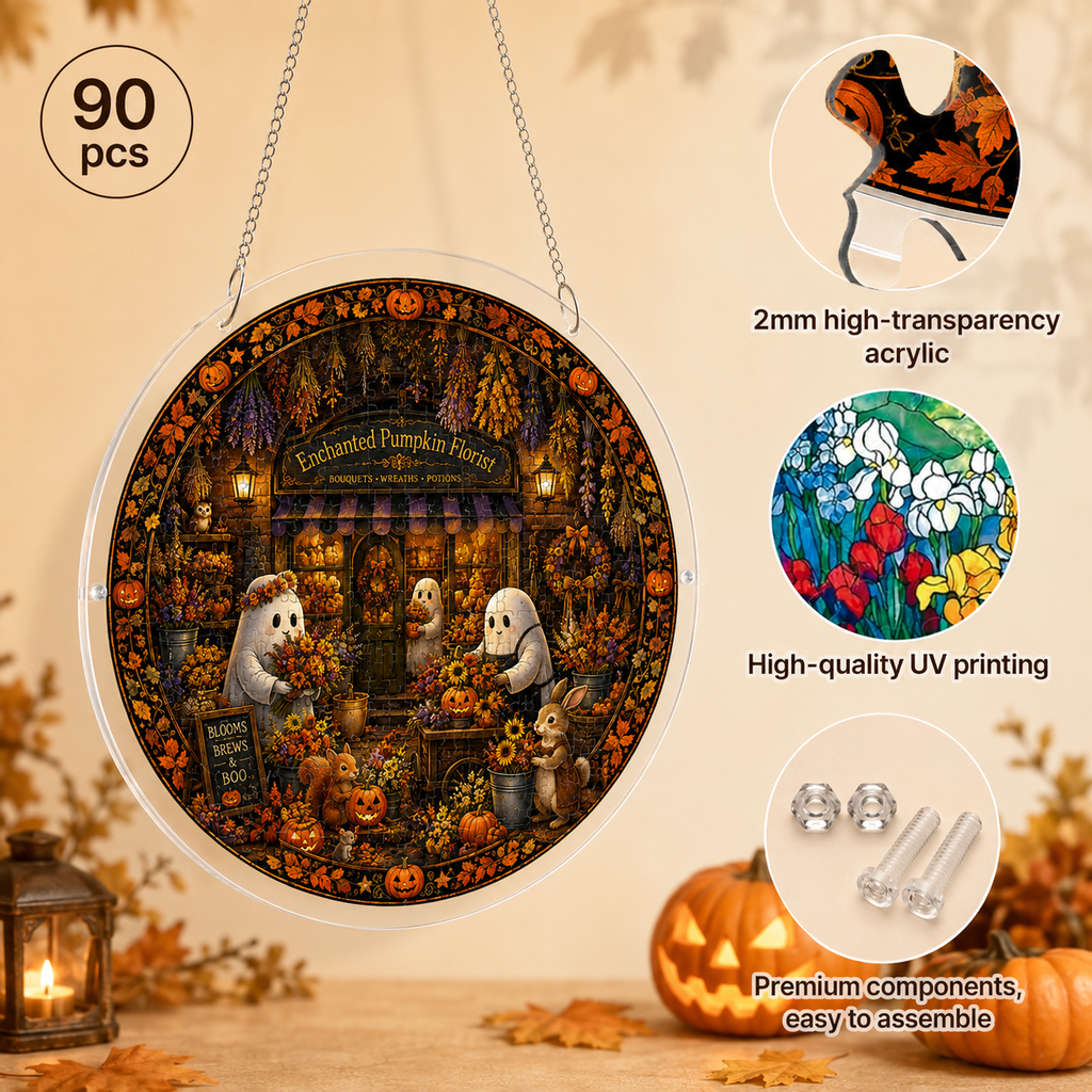 Halloween Acrylic Jigsaw Puzzle Suncatcher - 40