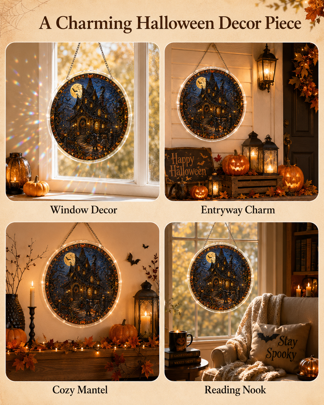 Halloween Acrylic Jigsaw Puzzle Suncatcher - 41