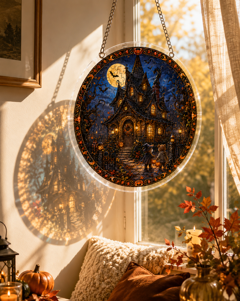 Halloween Acrylic Jigsaw Puzzle Suncatcher - 41